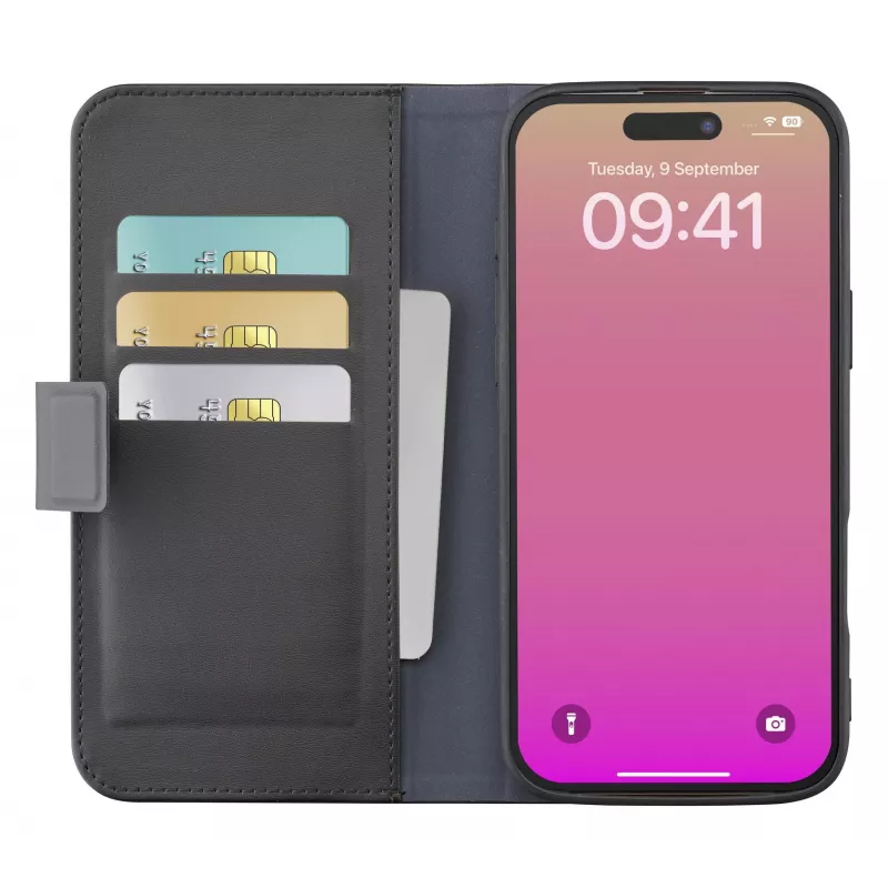 Cellularline Book Agenda - iPhone 17 ādas efekta grāmatveida vāciņš ar magnētisko aizdari