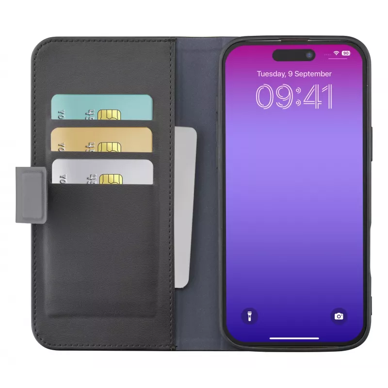 Cellularline Book Agenda - iPhone 17 Pro ādas efekta grāmatiņas vāciņš ar magnētisko aizdari