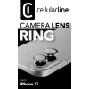 Cellularline Camera Lens Ring - iPhone 17 Rūdīta stikla kameras aizsardzība