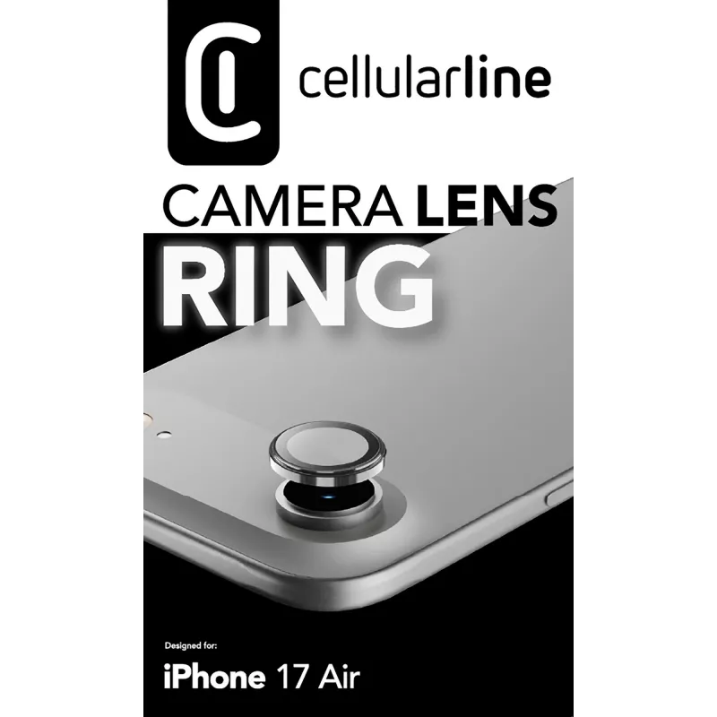 Cellularline Camera Lens Ring - iPhone Air rūdītais stikls kameras aizsardzībai