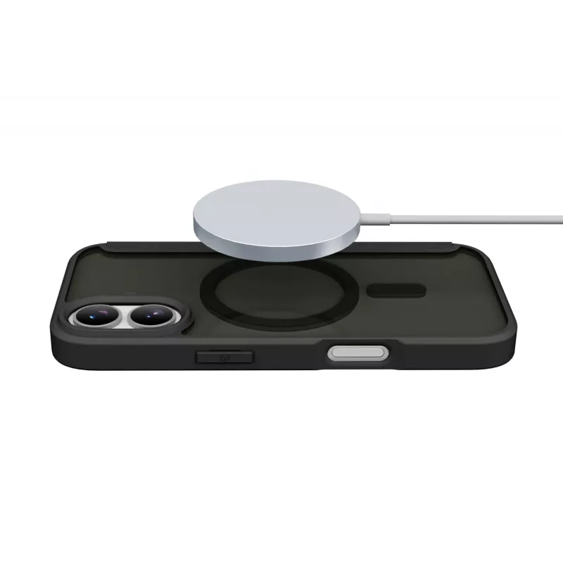 Cellularline Daily Mag - iPhone 17 grāmatveida vāciņš ar daļēji caurspīdīgu cieto aizmuguri, kas saderīgs ar MagSafe® ekosistēmu