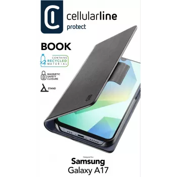 Cellularline Book - Galaxy A17 Book-style case, Folio, Samsung, Galaxy A17, 17 cm (6.7 inch), Melns