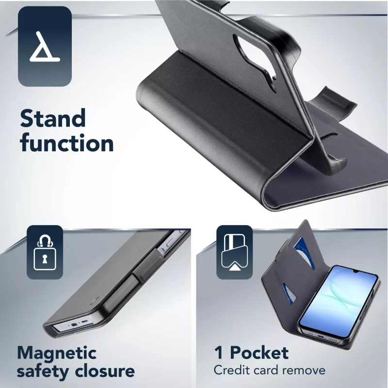 Cellularline Book - Galaxy A17 Book-style case, Folio, Samsung, Galaxy A17, 17 cm (6.7 inch), Melns