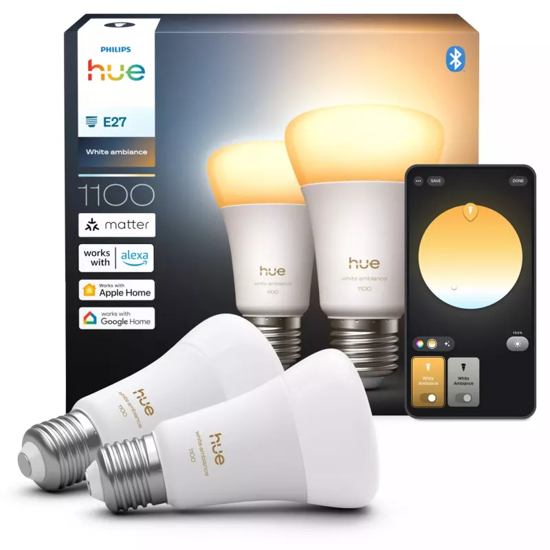 Philips Hue balta ambience A60 – E27 viedā spuldze – 1100