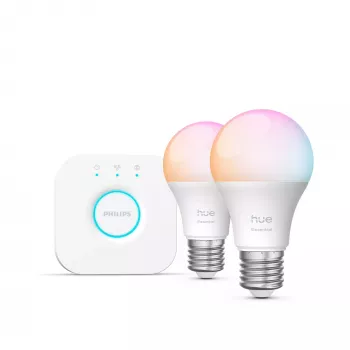 Philips Hue balta and colour ambience Essential starter komplekts: 2 viedās E27 spuldzes (806 lm)
