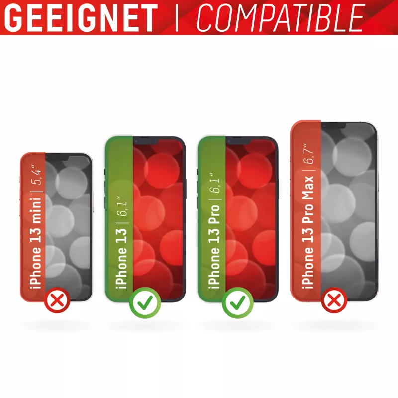 Displex Smart Glass (9H) Apple iPhone 13/13 Pro, montāžas uzlīme, neplīstošs