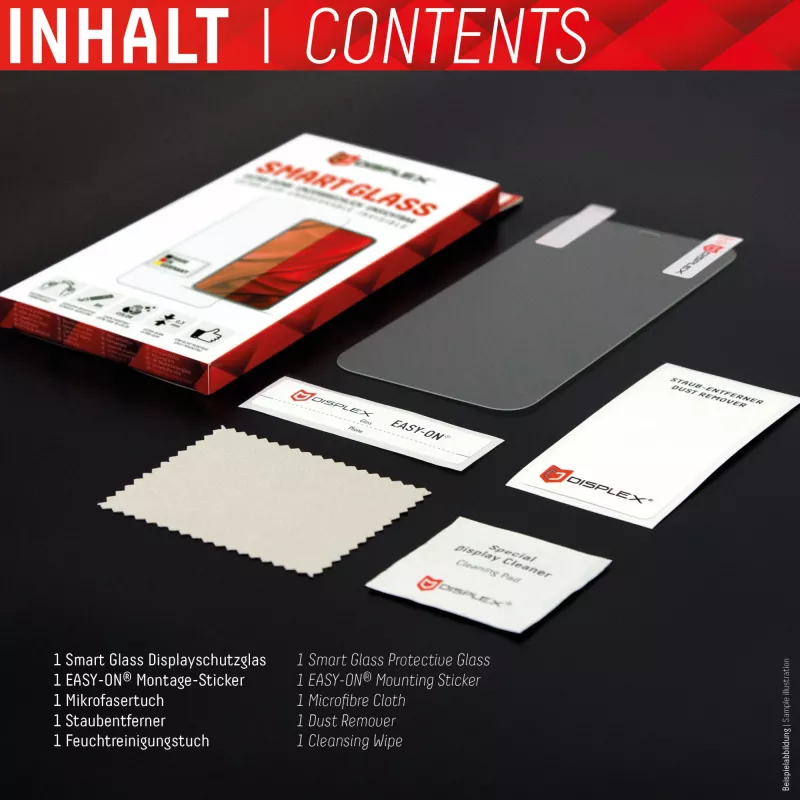 Displex Smart Glass (9H) Apple iPhone 13/13 Pro, montāžas uzlīme, neplīstošs