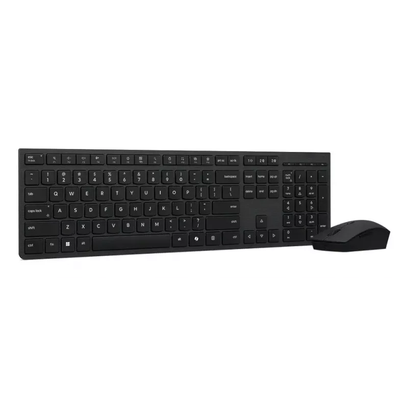 Tastatūras un peles komplekts Lenovo 4X31R64328 — Pilna izmēra (100%), RF bezvadu + Bluetooth, vācu izkārtojums, melna