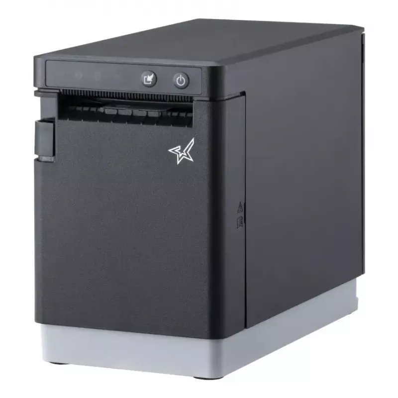 Etiķešu printeris Star Micronics mC-Label2 — Tiešā termiskā druka 300x300 DPI, 180 mm/s, 20–60 mm platums, Ethernet/Wi‑Fi/Bluetooth