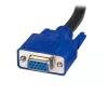 StarTech.com 10 pēdu 2-vienā universāls USB KVM kabelis, 3 m, USB, USB, VGA, melns, USB A + VGA