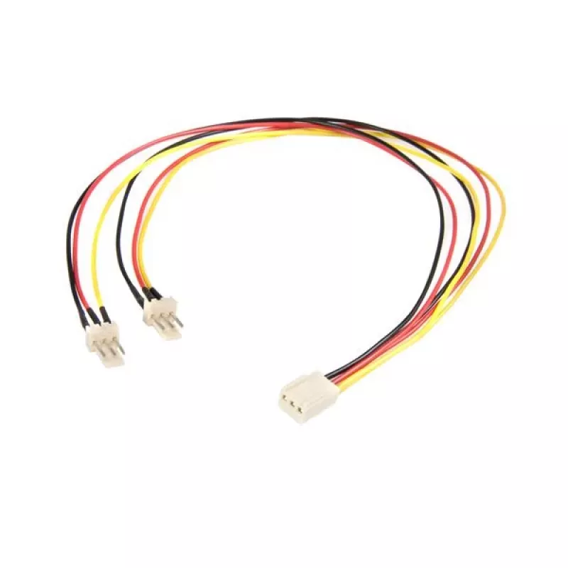 StarTech.com 12in TX3 ventilatora strāvas sadalītāja kabelis, Molex (3-pin), 2 x Molex (3-pin), 0,3 m, vīrišķais, sievišķais, taisns