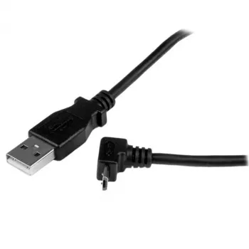 StarTech.com 2m Micro USB kabelis - USB A uz leņķveida Micro B, 2 m, USB A, Micro-USB B, USB 2.0, vīr./vīr., melns