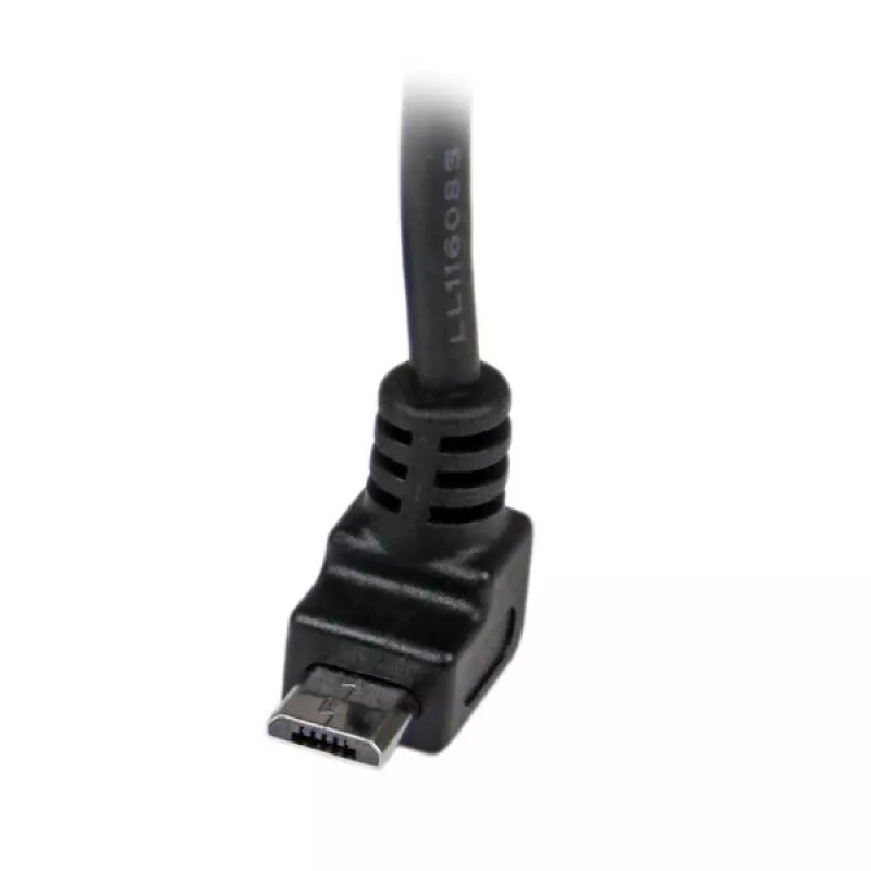 StarTech.com 2m Micro USB kabelis - USB A uz leņķveida Micro B, 2 m, USB A, Micro-USB B, USB 2.0, vīr./vīr., melns