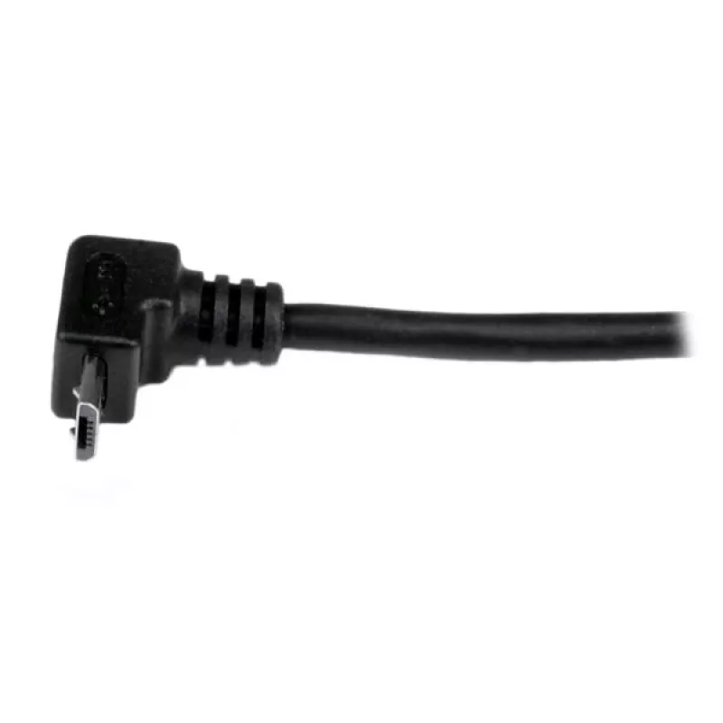 StarTech.com 2m Micro USB kabelis - USB A uz leņķveida Micro B, 2 m, USB A, Micro-USB B, USB 2.0, vīr./vīr., melns