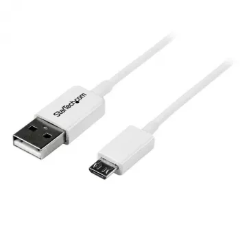 StarTech.com 2 m balts Micro USB kabelis — A uz Micro B