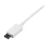 StarTech.com 2 m balts Micro USB kabelis — A uz Micro B