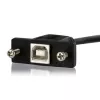 StarTech.com 3 pēdu paneļa stiprinājuma USB kabelis B uz B - sievišķais/vīrišķais, 0,91 m, USB B, USB B, USB 2.0, 0,48 Gbit/s, melns