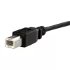 StarTech.com 3 pēdu paneļa stiprinājuma USB kabelis B uz B - sievišķais/vīrišķais, 0,91 m, USB B, USB B, USB 2.0, 0,48 Gbit/s, melns