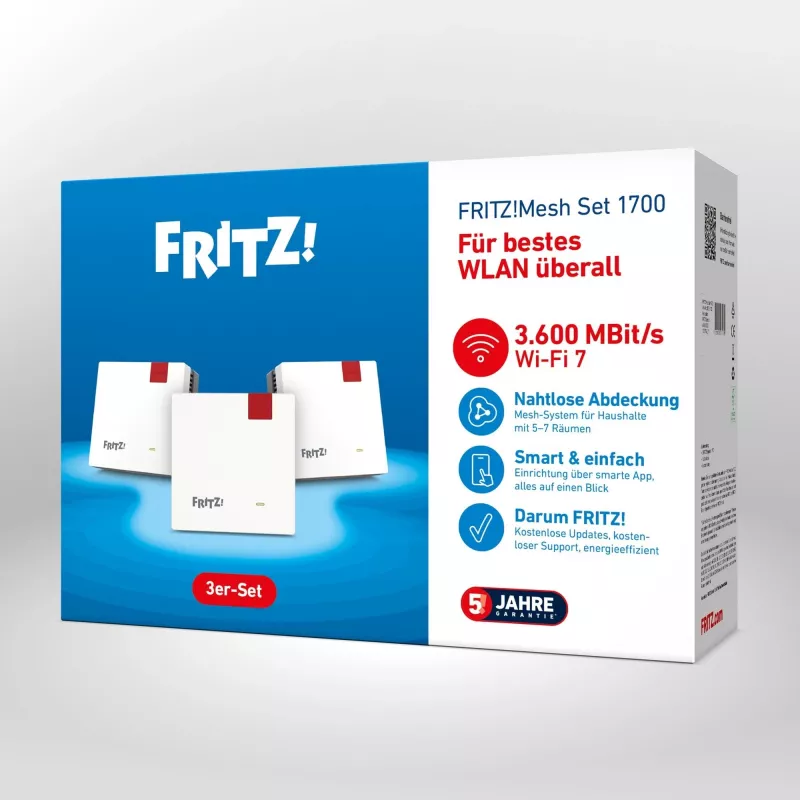 Mesh Set 20003133 tīkla sieta Wi-Fi sistēma Divjoslu (2,4 GHz / 5 GHz) Wi-Fi 7 (802.11be) Balta 1 Iekšēja