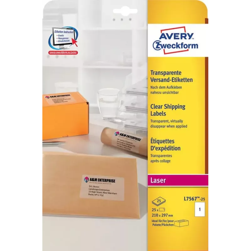 Pašlīmējošā etiķete Avery L7567-25