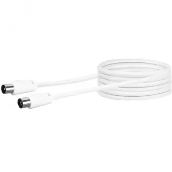 Koaksiālais kabelis Schwaiger 5,0 m IEC – IEC 5 m, balts