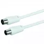 Koaksiālais kabelis Schwaiger 5,0 m IEC – IEC 5 m, balts