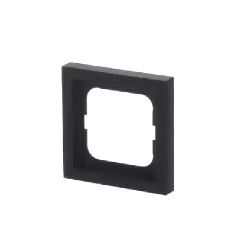 Sienas plāksnes vāks Busch-Jaeger 1721-885K melns, termoplastisks, bez skrūvēm, 80×80 mm, 11 mm biezums