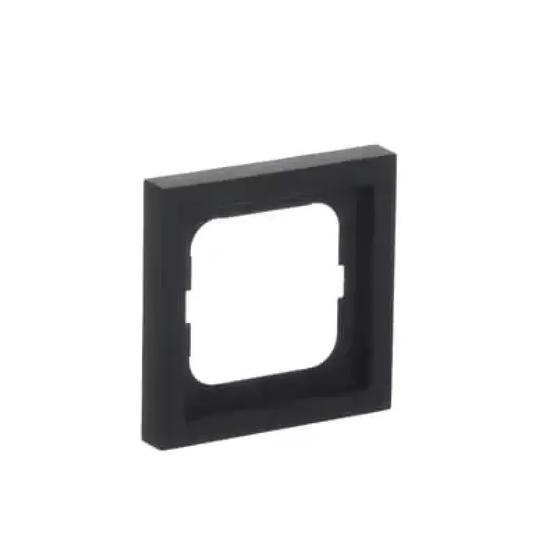 Sienas plāksnes vāks Busch-Jaeger 1721-885K melns, termoplastisks, bez skrūvēm, 80×80 mm, 11 mm biezums