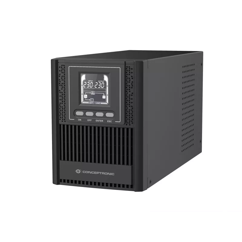 Conceptronic ZEUS52ES1K 1000VA 900W tiešsaistes torņa UPS, Schuko