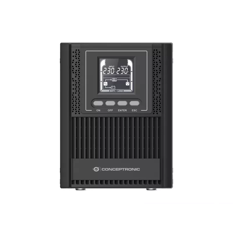 Conceptronic ZEUS52ES1K 1000VA 900W tiešsaistes torņa UPS, Schuko