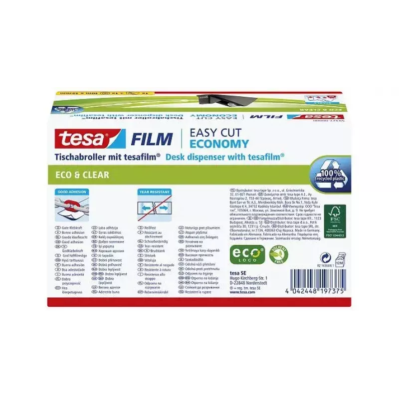 Līmlente TESA 59327 Plastmasa Melna