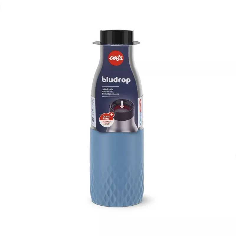 EMSA Bludrop Sleeve N3110700 dzeramā pudele Fitness, Sports 500 ml Nerūsējošais tērauds Zila, Nerūsējošais tērauds