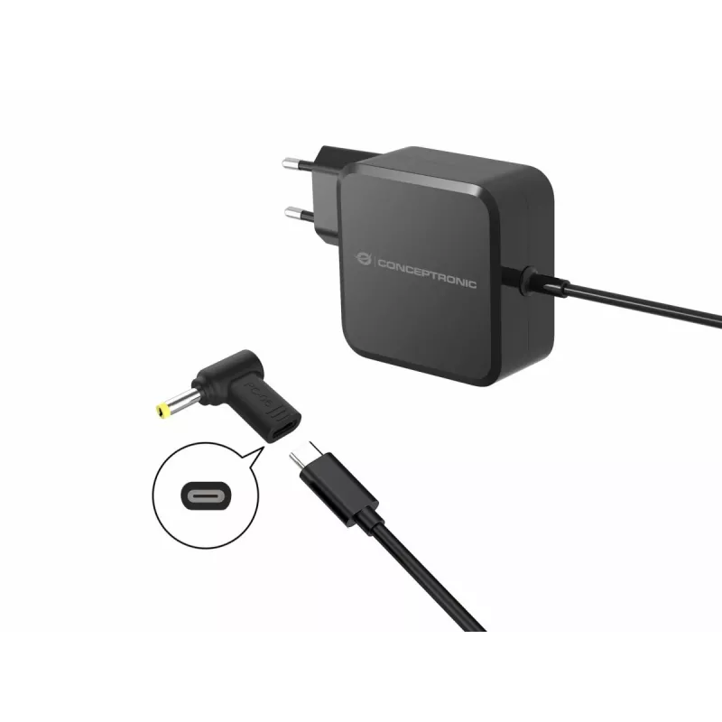 Conceptronic ABBY15PC06 DC uz USB-C adapteris, Lenovo/Asus/Acer/Toshiba 4.0x1.7mm, 18-20V