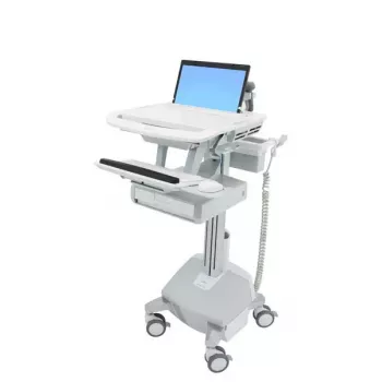 Multimediju ratiņi Ergotron StyleView Alumīnija pelēkā baltā krāsā