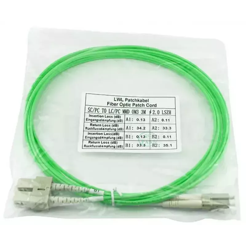 Optiskās šķiedras kabelis BlueOptics SFP3132GU1MK LC SC OM5 1 m Mint