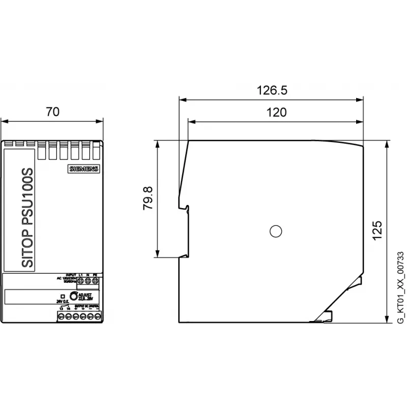 Siemens 6EP1334-2BA20 strāvas adapteris Iekštelpām Daudzkrāsu