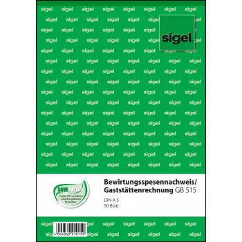 Lietišķā veidlapa Sigel GB515 A5 balta 50 loksnes