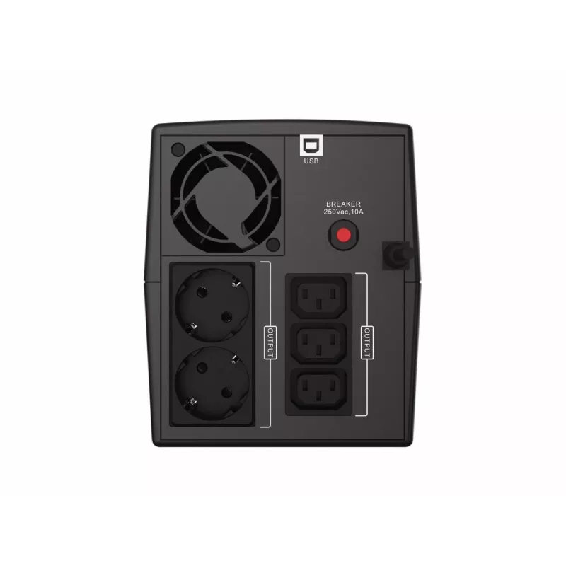Conceptronic ZEUS08EM 1500VA 900W UPS, IEC, Schuko, Line-Interactive, 1,5 kVA, 900 W, Sinus, 220 V, 240 V
