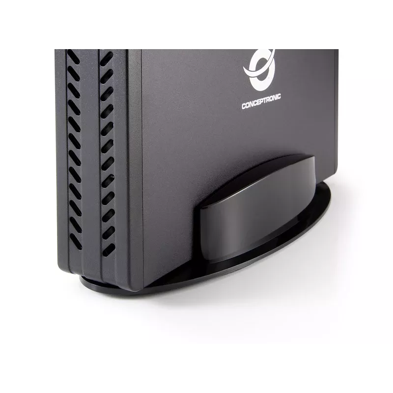 Conceptronic 3,5 collu cietā diska kaste, HDD korpuss, 3,5 collas, Serial ATA, Serial ATA II, Serial ATA III, 0,48 Gbit/s, USB savienojamība, melna