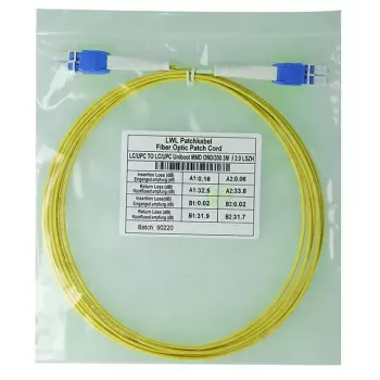 BlueOptics SFP8181BU3MK InfiniBand optiskās šķiedras kabelis 3 m LC Dzeltens