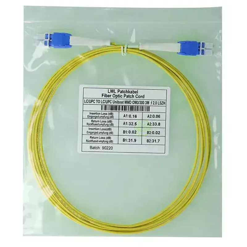 BlueOptics SFP8181BU3MK InfiniBand optiskās šķiedras kabelis 3 m LC Dzeltens