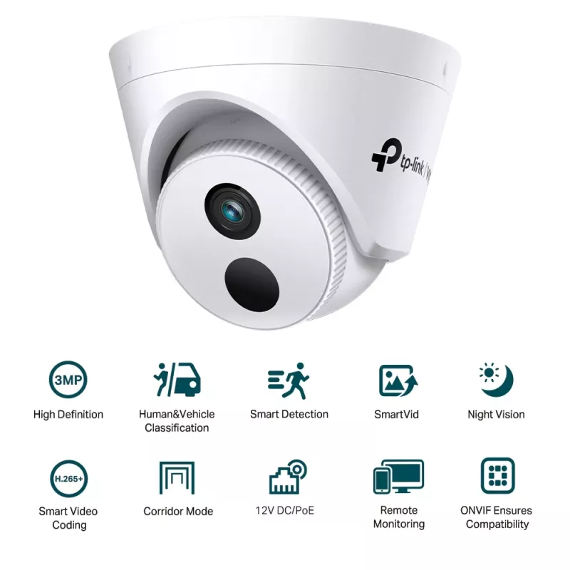 TP-Link VIGI C430I Bullet IP drošības kamera iekštelpām un ārtelpām 2304 x 1296 pikseļi Griestu stiprinājums