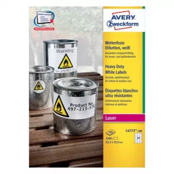 Pašlīmējošā etiķete Avery L4773-100 noapaļots taisnstūris