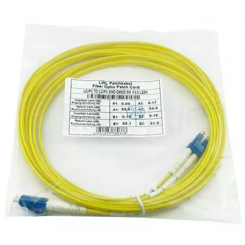 BlueOptics LRCABLE10M InfiniBand optiskās šķiedras kabelis 10 m LC Dzeltens