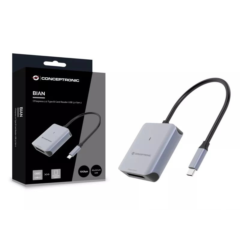 Conceptronic BIAN08G CFexpress 2.0 Type B karšu lasītājs USB 3.2 Gen 2
