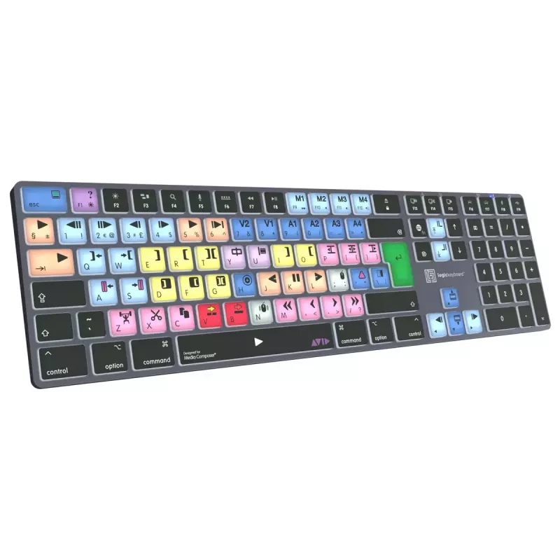 Logickeyboard LKB-MCOM4-TM-UK Tastatūra Biroja Bluetooth QWERTY Angļu Titāna, Pelēka