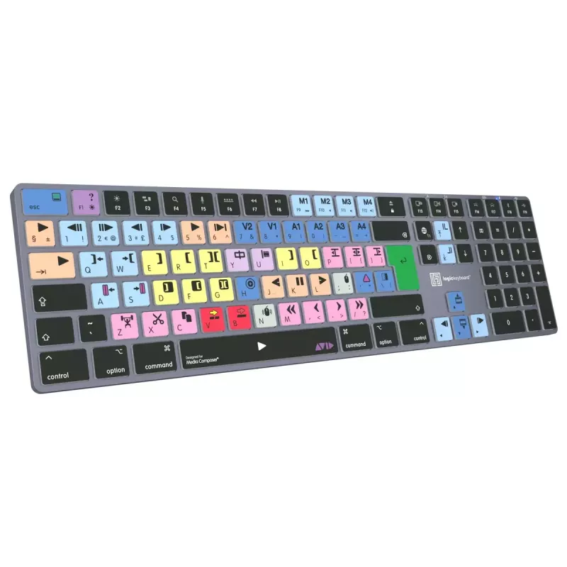 Logickeyboard LKB-MCOM4-TM-UK Tastatūra Biroja Bluetooth QWERTY Angļu Titāna, Pelēka