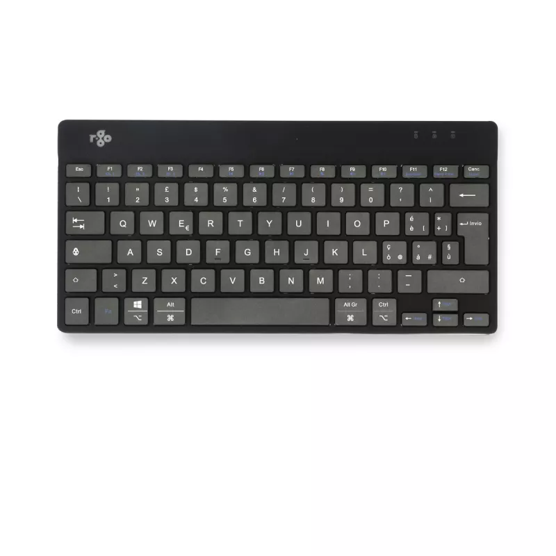R-Go Tools Ergonomic tastatūra R-Go Compact Break, compact tastatūra, ar pārtraukumu programmatūru, QWERTY (IT), Bluetooth, melna