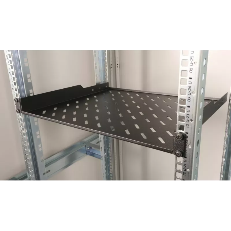 Plaukta aprīkojums Equip Fiksētais plaukts 19' 1U 600MM Melns
