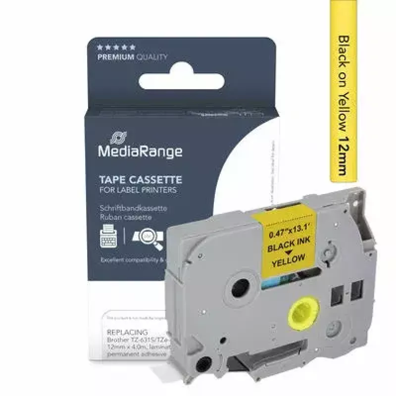 MediaRange MRBTZ631S lentes kasetne Brother TZ-631S saderībai